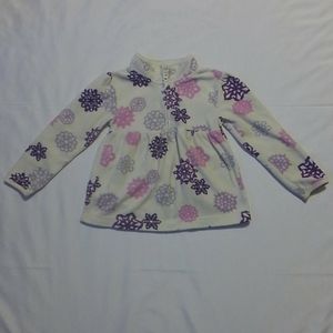 Girls Old Navy Fleece Dress Snowflake 5T 1/4 Zip